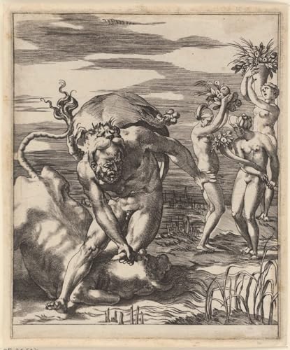 Art Pour Décoration Chambre Hercule Jacopo Caraglio affiche vintage 60x90cm