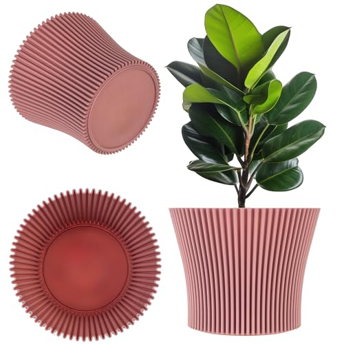 KADAX Pot de fleurs en plastique, pour plantes grasses et herbes, moderne pour intérieur et extérieur (rose poudré, 11,5 cm)