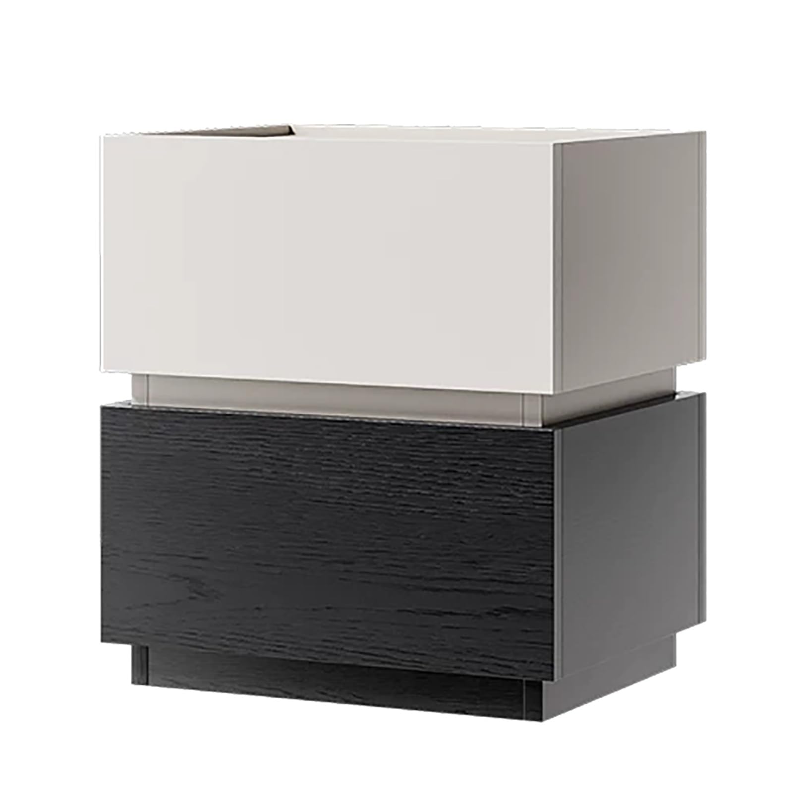 SXZenSpace Modern Nightstand with Drawer Detachable Bedside Table Wood Night Stand Accent Bedroom Furniture(White)