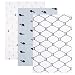Hudson Baby 3 Piece Muslin Swaddle Blankets, Blue Nautical, 46" x 46"