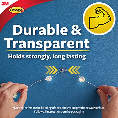 3 M Command Damage Free Deco Rating Hanging klipy + Strips | Clear