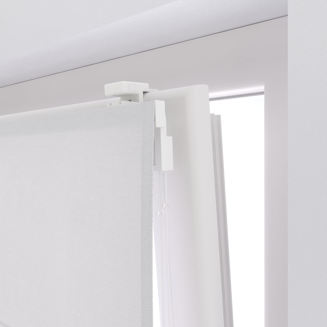 Store Bateau - Store Romain - Easy Canvas - Blanc - 60 x 180 - sans perçage - Fixation par Serrage