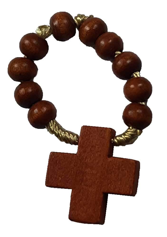 Perle di legno marrone scuro