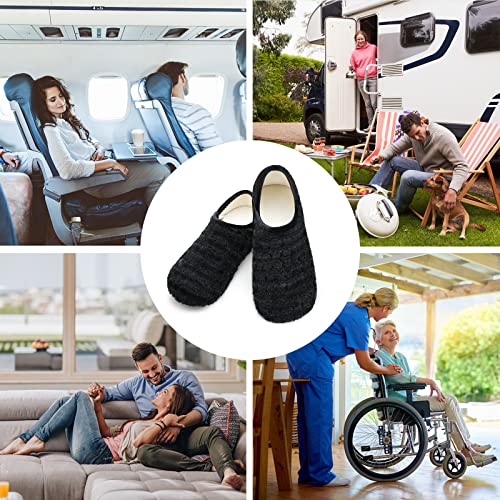 Image of Fires Womens Mens Slippers with Rubber Sole Soft-Lightweight House Slipper Socks Around House Shoes Non Slip Indoor /Outdoor