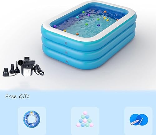 Miniatura 6 de inflatable pool Con bomba inflable gratis, piscinas familiares de tamaño completo para niños, piscina inflable para niños, adultos, niños pequeños