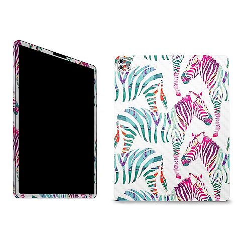Image of MightySkins Carbon Fiber Skin Compatible with Apple iPad Pro 12.9 inch M2 6th Gen (2022) Full Wrap Kit - Zebra Mosaic | Protective, Durable Textured Carbon Fiber Finish | Easy to Apply | Made in The USA