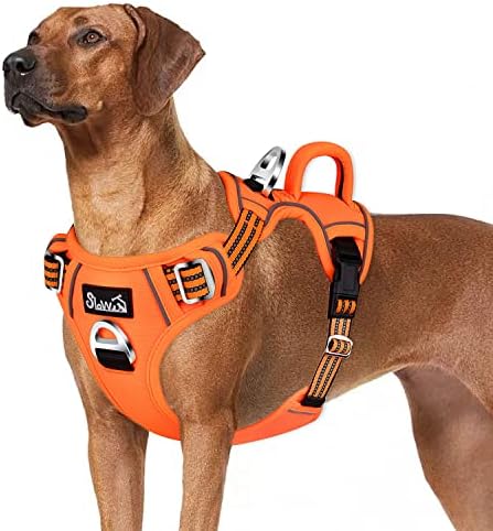 Eyein No Pull Dog Harness Medium, Comfortable Heavy Duty Pet Vest Harness, Front Clip Easy Control Puppy Harness with Soft Padded Handle Reflective for Outdoor Training Walking
