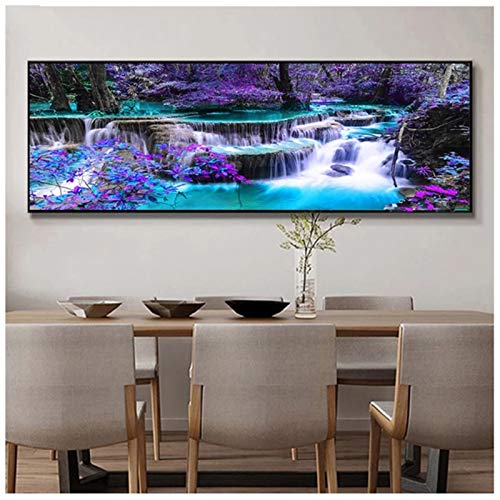 Diamond Painting bel arbre cascade strass carrés 5D DIY