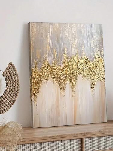 Affiches 80 x 120 cm avec cadre et peinture murale minimaliste rose feuille d'or