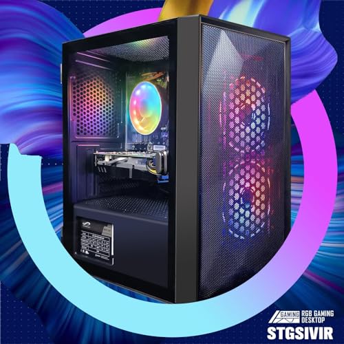 Gaming PC, Radeon R9 370 4 GB GDDR5, Core i5 3.3 GHz bis zu 3.7 GHz, 16GB RAM, 512GB SSD, 600M WiFi, BT 5.0, RGB Lüfter x 3, W10H64,Gamer PC Computer Desktop Rechner – Bild 4