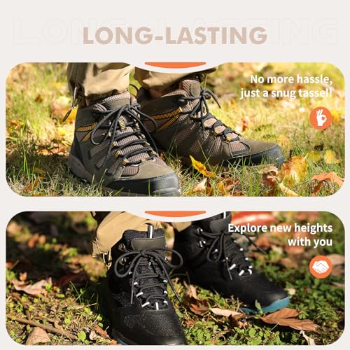 Image of Stepace 2 Pairs Round Heavy Duty Boot Laces for Hiking and Work Boots