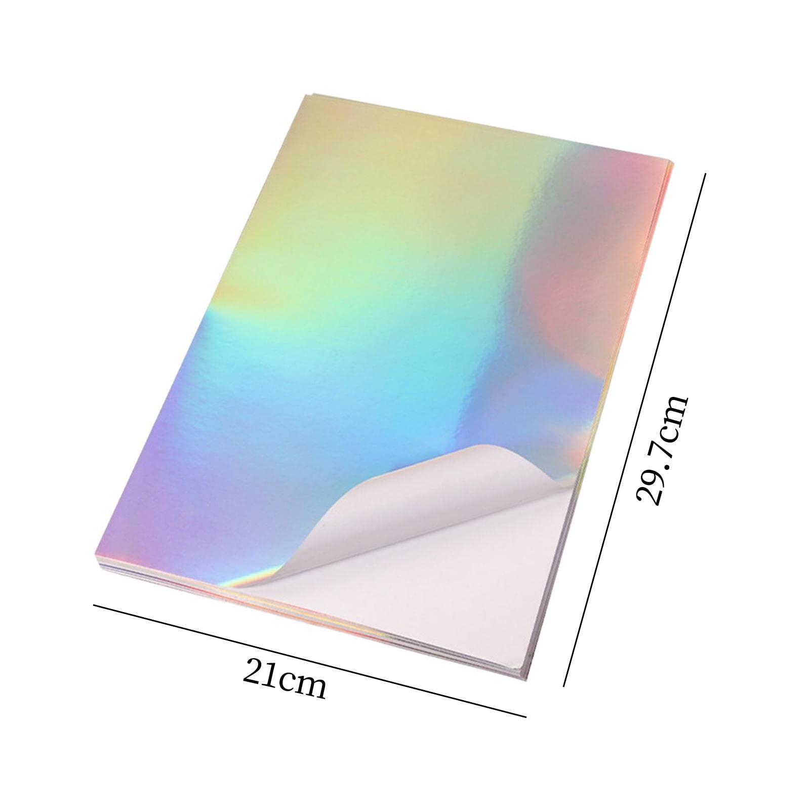 3 zestawy 20 arkuszy holograficznych naklejek papierowych, samoprzylepny, błyszczący do drukarki atramentowej