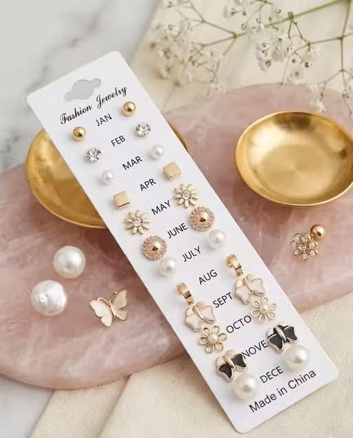 Image of Yadava Rakshabandhan Gift for Sister | Gift Hamper for Girl, Wife | Gifts for Girlfriend | Birthday | Anniversary | Rakhi Gifts for Sister | 12 pcs Earring Keychain 4 pcs Monk Dream Catcher