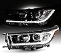 AKKON - Fits 2017 2018 2019 Toyota Highlander SE Limited [Halogen Type] Projector Black Headlight Driver Left side w/LED DRL