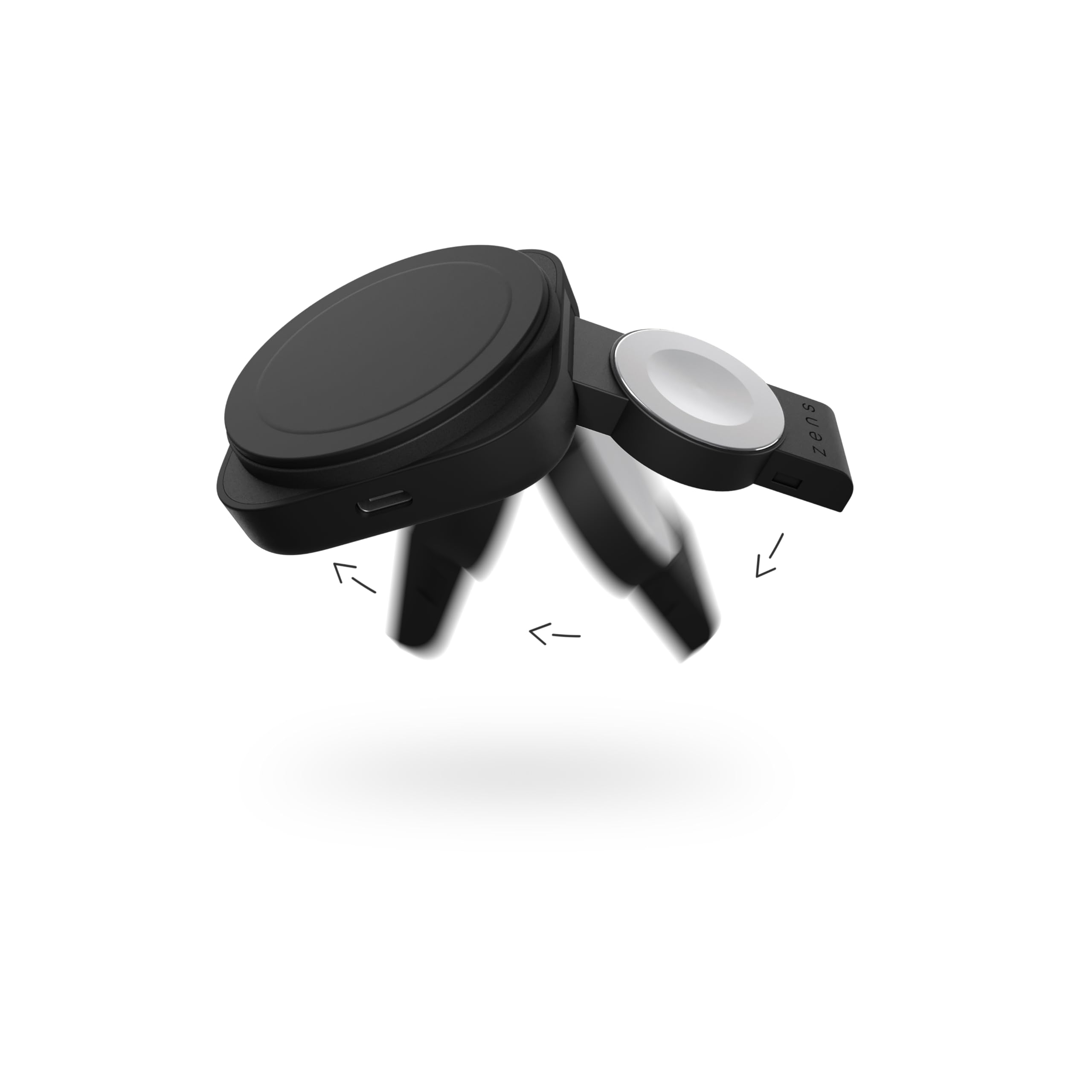 Zens Travel Wireless Charger Pro 2, Czarne | Bezprzewodowa ładowarka MagSafe i Qi2, 15 W, do iPhone Air/17/16/15/14/13/12, Apple Watch i AirPods