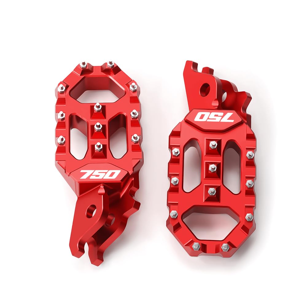 Modeer Pedane fuoristrada ad alte prestazioni per Transalp XL 750 2022 2023 2024 2025 - Adventure & Fuoristrada xl 750 transalp accessori moto (rosso)
