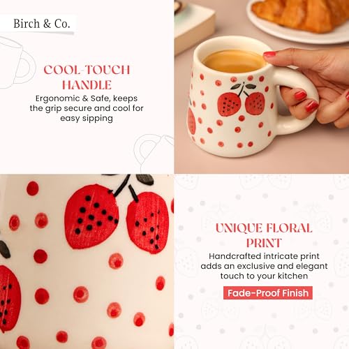 Image of Cups & Mugs - Coffee Mugs Set of 2 - Tea Cup - Ceramic Coffee Cup, Elegant Gift Pack, Microwave and Dishwasher Safe, Stylish Modern Design for Home & Office,RedRush Mug