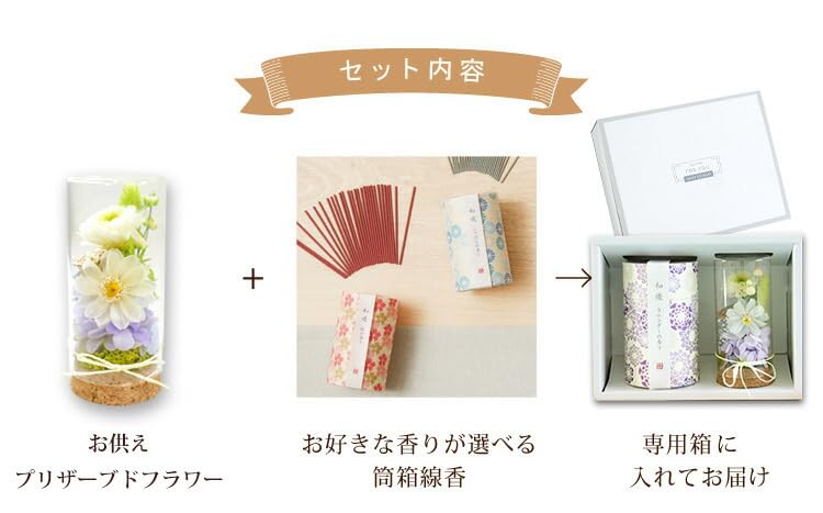 Amazon.co.jp: Hanayu Flower and Incense Set, Buddha Flowers