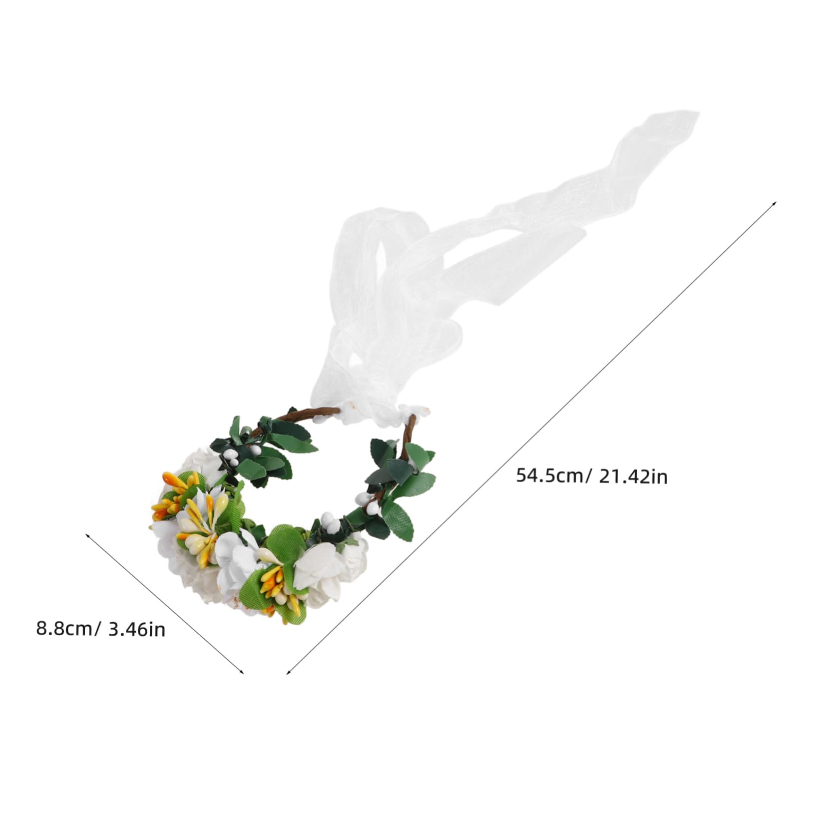 FONDOTIN Adorable Dog Cat Flower Collar Easy to Wear Decorative Headband for Pet Fashion Shows