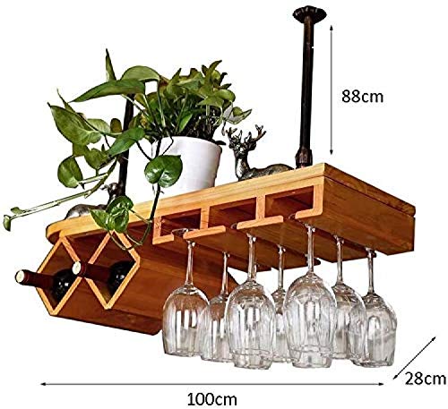 Wine Rack 80x28cm o 100x28cm de madera de pino miniatura 4