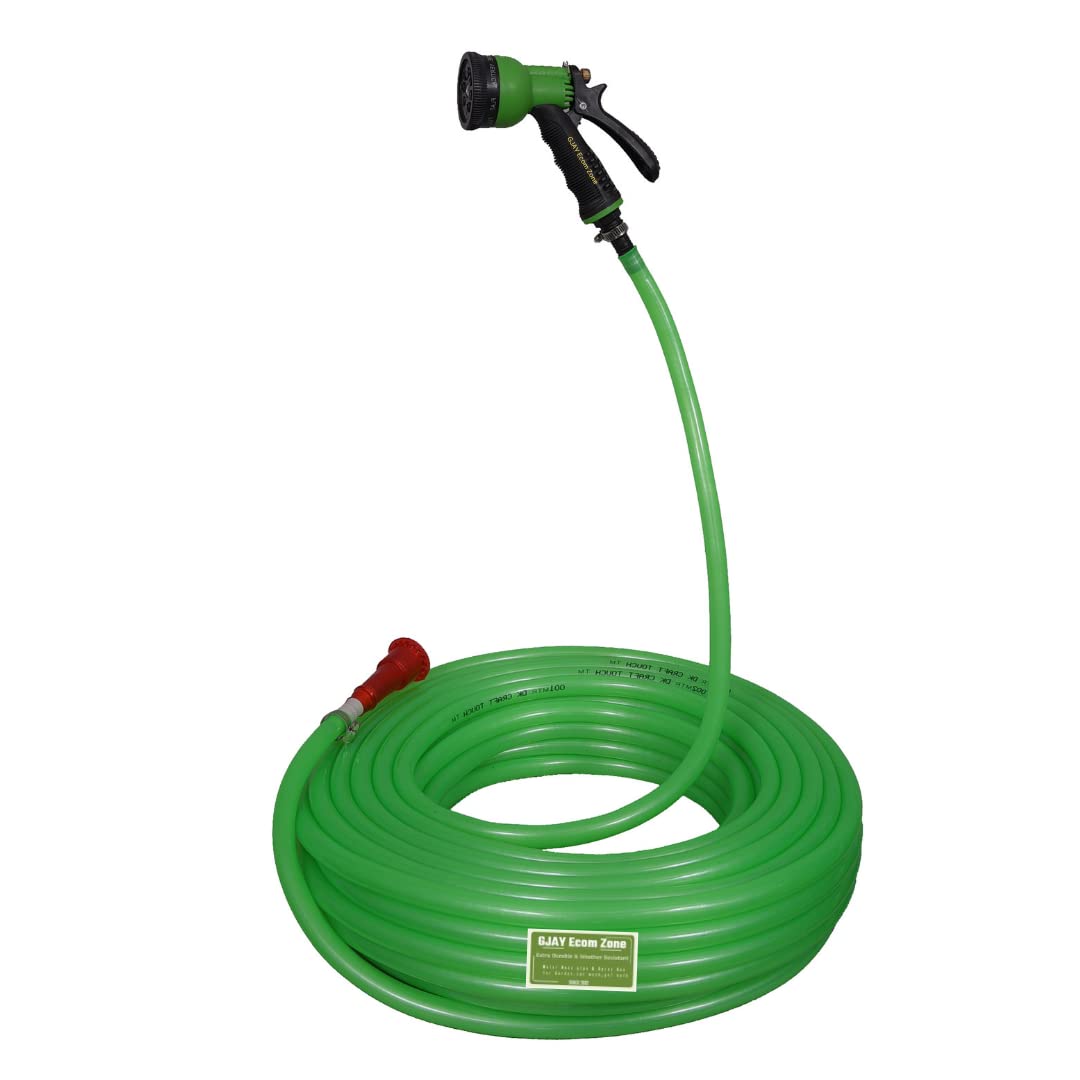 GJAY ECOM ZONE 25 MTR Length Garden Water Hose Pipe with Spray Gun Accessories Fits for Garden/Car Washing/Bike wash/pet Bath (8 Mode Gun With Hose, 25 MTR Length Blue Hose) (B0BM9W85SZ) Amazon Price History, Amazon Price Tracker