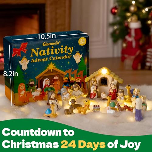 Nativity Advent Calendar 2026 Kids - 24 Days Light-Up Nativity Scene Set - image 6
