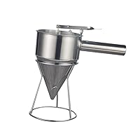 Vista 1 de Unomor Bakery Tools Paper Cup Dispenser Balls Dispenser Chocolate Cream Funnel Pancake Dispenser Octopus Balls Funnel Stainless Steel Funnel