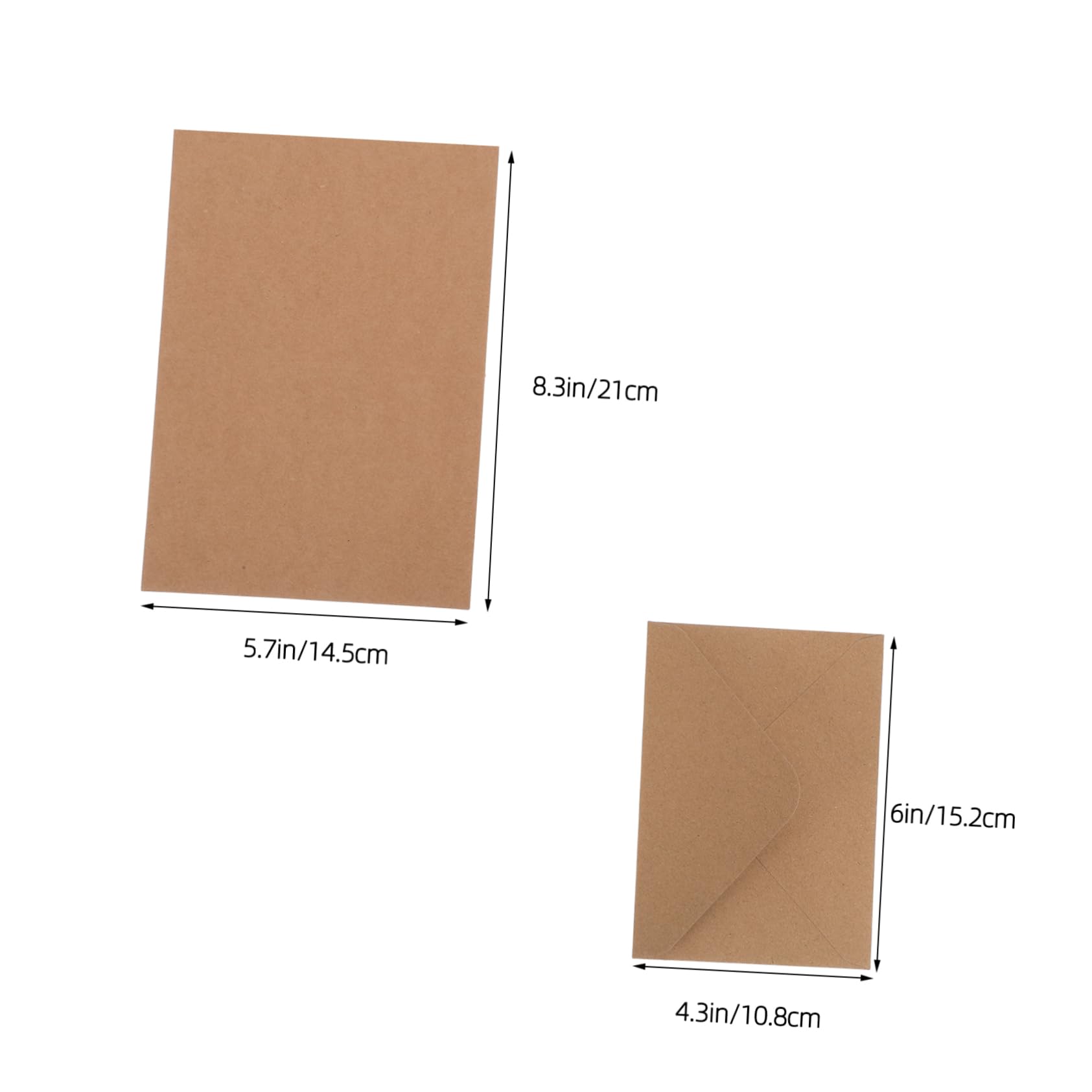 120 Stück Kraftpapier Karten Umschläge mit Quadratischen Umschlägen Vintage Hochzeitspostkarten für Hochzeitseinladungen und Feiertagsgrüße in Klassischem Khaki