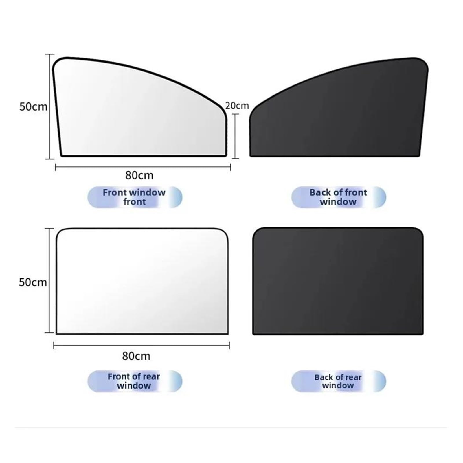 Vorne Hinten Windschutzscheibe Fenster Schild Bildschirm Sonnenblende Camping Sonnenschutz Seite Fenster Sonnenschutz Schutz Privatsphäre Auto Sonnenschutz Seitenscheibe(4Pcs)