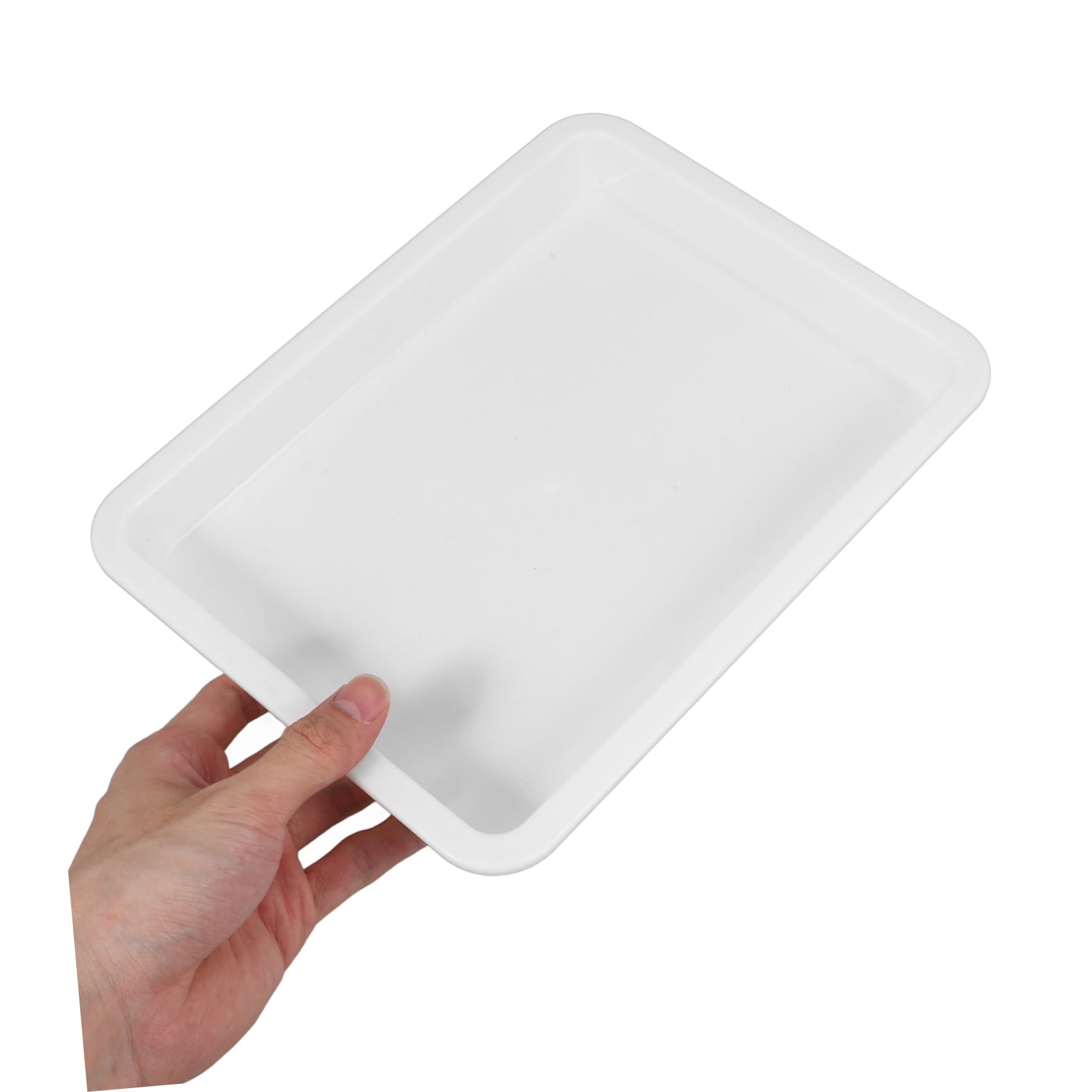 OSOLADY 3pcs Laboratory Square Plate Utility Tray Labs Dissection Tray Reagent Tray Lab Tray Experiment Tray Laboratory Storage Tray Dissection Pan Weighing Scale Trays White Plastic