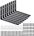 STARVAST kątowniki mocujące, 8 sztuk 90 stopni wsporników kątowych z żeliwa, kątowniki półki 125 mm x 75 MM x 20 mm, uchwyt kątowy z 48 szt. śrub i 16 szt. Kotwy (czarny)