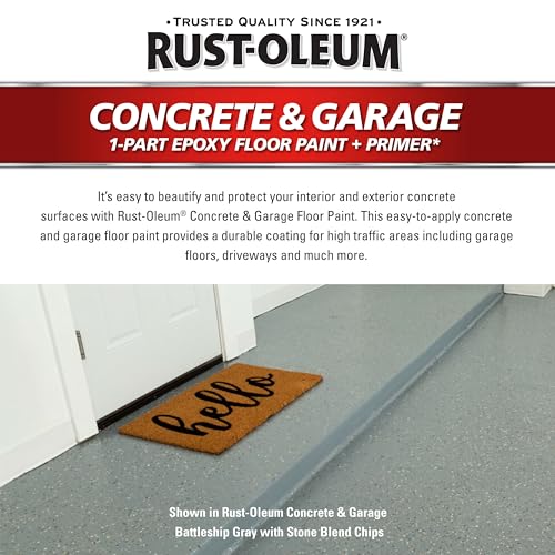 Rust-Oleum Concrete & Garage Floor Paint, Battleship Gray, 1 Gallon - image 3