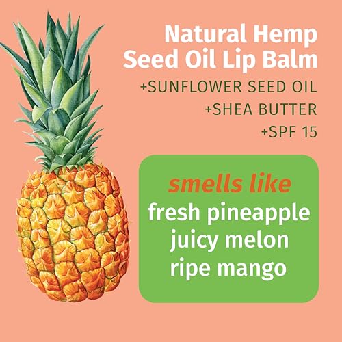 Image of Hempz SPF 15 Lip Balm, Sweet Pineapple & Honey Melon Herbal Soothing Lip Care, for Men or Women .44 oz.