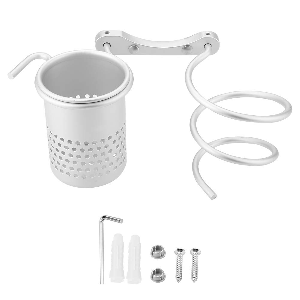 Portable Wall Hair Dryer Holder, Bathroom Hair Dryer Holder, Toothbrush Holder