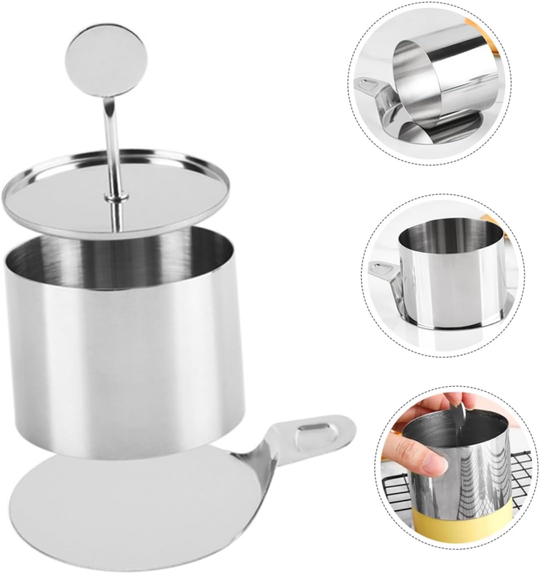 ULTECHNOVO Baking Molds Set Round Mousse Ring Cake Mould Cake Collar for Tiramisu Battenberg