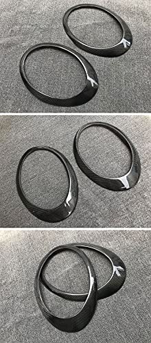 Real Carbon Fiber Eyebrow Eyelid Headlight Cover Compatible for Porsche 911 997 Carrera 4 4S GTS GT3 Turbo 2005 06 07 08 09 2010 2011 2012