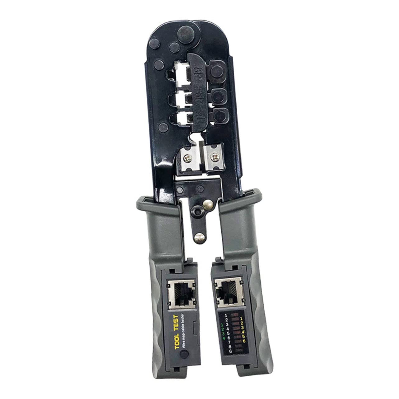 DOITOOL Herramienta Para Pelar Cables Alicates Para Crimpar Conectores Herramienta De Revisión Crimpadora Modular De Cables Herramienta Crimpadora Cortador Pelacables Multifunción Ethernet