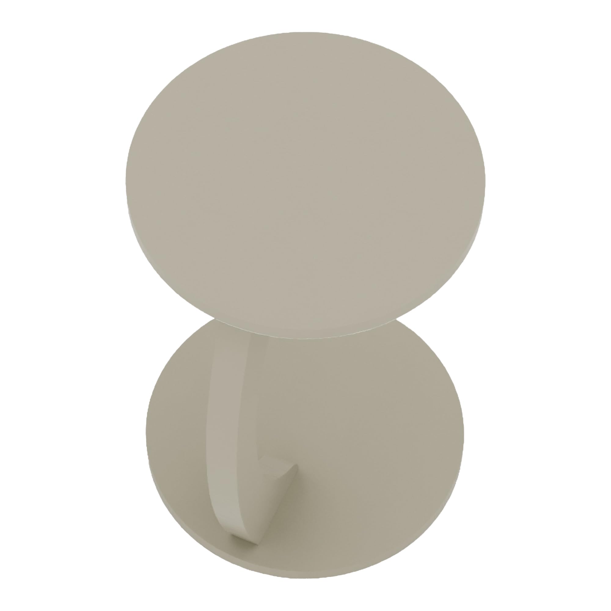 [en.casa] Mesa Auxiliar Holeby en Forma de C Mesa de Centro Redonda Mesita de Salón con 4 Ruedas Uso Versátil 56 x Ø 38 cm - Color Arenisca