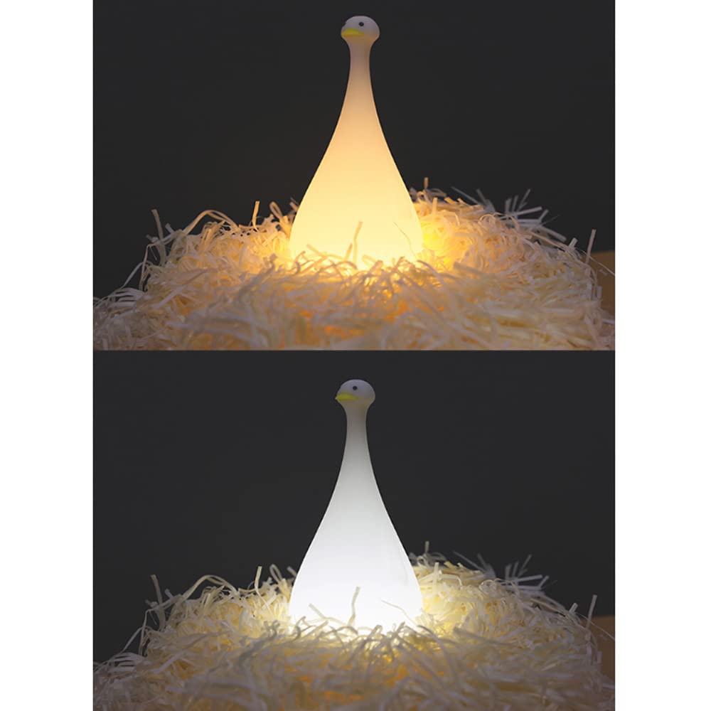 Luce Notturna in Silicone a Forma di Anatra Lampada per Allattamento a LED dimmerabile Lampada da Tavolo Decorativa per Camera da Letto Ricaricabile Luce di Sonno per Bambini Regali