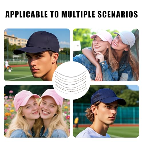 8Pcs Trucker Hat Chains, Trucket Hat Chains and Charms, Bill Decoration Charm Accessories for Women 6