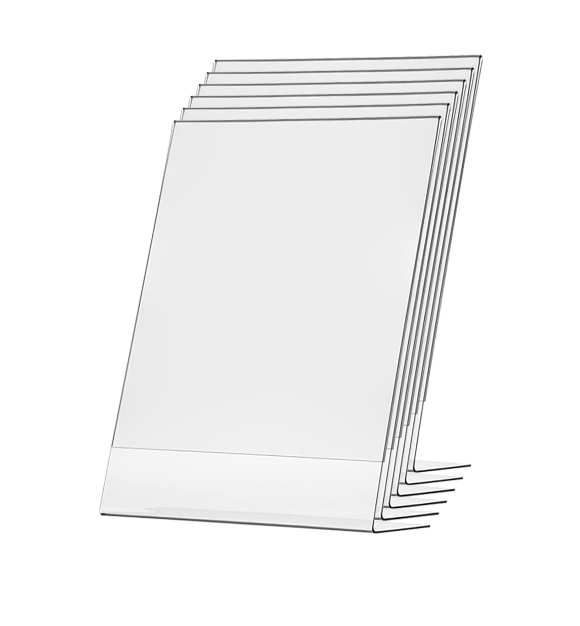 8.5x11 Display Holders 3-Pack Acrylic Sign Holders 8.5x11 - Clear Plastic Menu Display Stands For Events & Restaurants 8.5x11 Clear Acrylic Table Display Stands For Menus