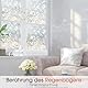 Lifetree Fensterfolie Blickdicht Selbsthaftende: Sichtschutzfolie 3D Regenbogen Fenster Dekorfolie Statisch Haftend ohne Klebstoff Anti UV Sonnenschutzfolie für Büro Wohnzimmer Blumen Tulpe 60x200cm