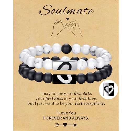 RANKEEF Couples Bracelets Cute Couples Bracelets Gift For Wife Husband Boyfriend On Valentine'S Day Anniversary Bracelets for Couples