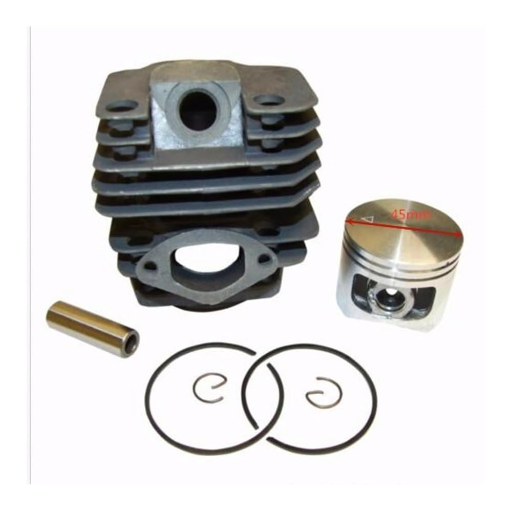 Kit de pistón de Cilindro de Motor de 45 mm, Apto for Motosierra 5200 de 52 CC