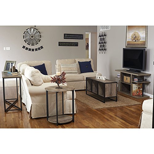 Household Essentials Wooden Side End Table With Storage Shelf | Ashwood #TOP4