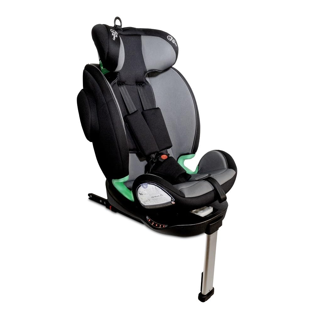 Interbaby Silla Coche Bebé PAX i-Size ISOFIX 360° Grupo 0+1+2+3 (Negro) | Silla auto giratoria 360 reclinable 40-150 cm, reductor recién nacido, protección lateral SPS, pata de apoyo
