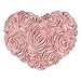 JWH 3D Flower Throw Pillow Covers Decorative Aesthetic Floral Accent Pillow Cases Heart Shaped Cushion Love Decor for Couch Living Room Bed Chair 14 x 16 Inches Pink
