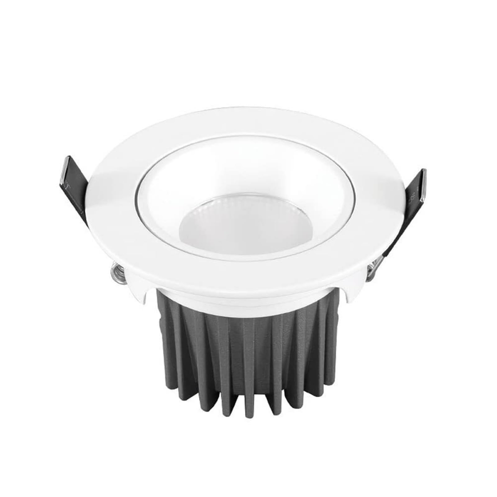 5 W, 7 W, 10 W, 12 W, 15 W. Podtynkowa lampa sufitowa Canless Downlight 2 cale 3 cale 3,5 cala, okrągłe białe wykończenie, płaski panel, 3 opcje temperatury barwowej (15 W, ciepłe światło)