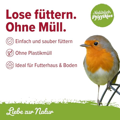 Natürlich Pfiffikus Vogel-Buffet – Fettfutterblock mit Insektenfett für Wildvögel – Vogelfutter Fettblock proteinreiches Ganzjahresfutter– nachhaltig & CO₂-sparend – Energiekuchen für Wildvögel