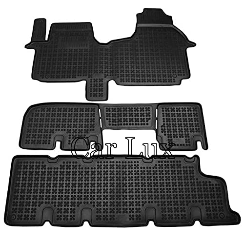 Car Lux AR12900 Tapis de sol en caoutchouc Exclusiv 3D bord haut pour trafic à partir de 2014 9 places